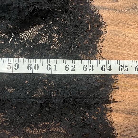 Sherri Hill Black Lace Corset Back Evening Deep V Gown Size 14 - Picture 8 of 15